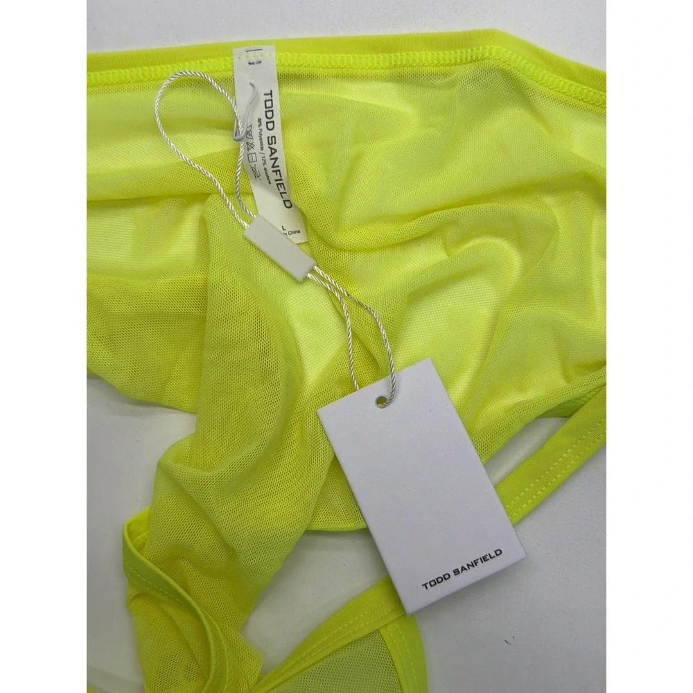Todd Sanfield Minimal Mesh Endurance Brief Cyber Yellow MM6964 Mens L